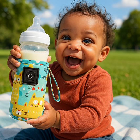 Warmie™ Portable Baby Bottle Warmer – "No More Cold Sips, Mom!"