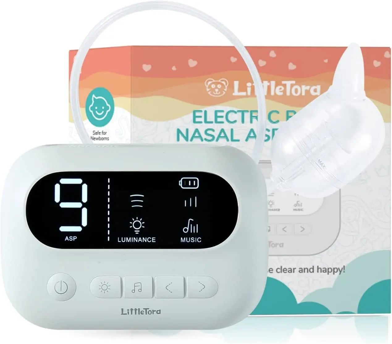 BreatheEase™ Smart Baby Nasal Aspirator – Medical-Grade Suction, Soothing Music & Night Light
