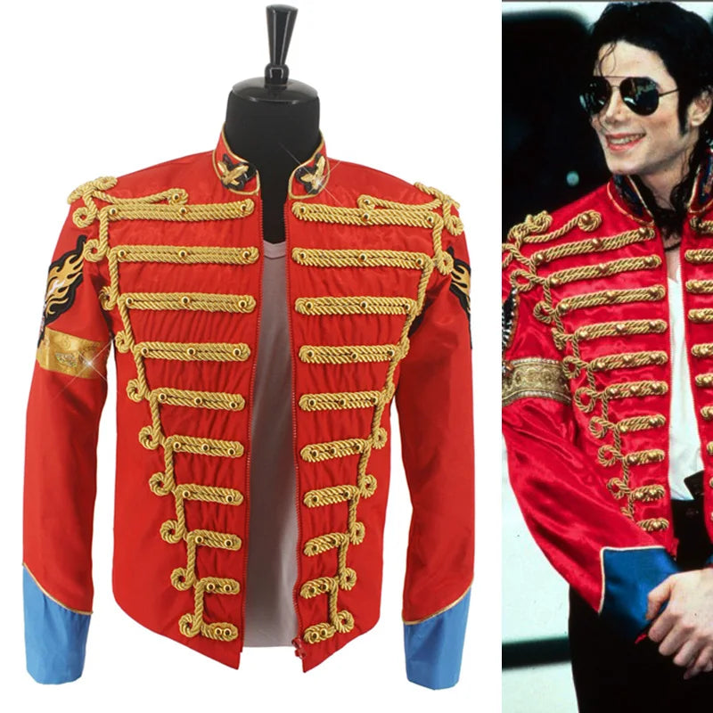 Michael Jackson Red Military Jacket