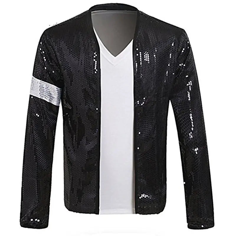 Michael Jackson Black Sequin Jacket & Glove