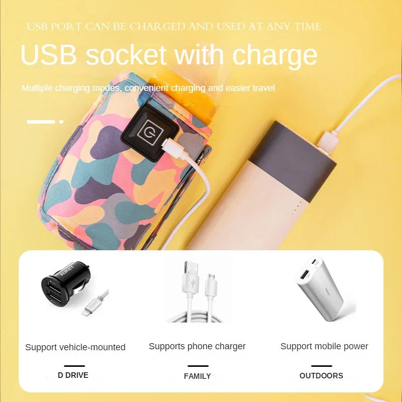 Warmie™ Portable Baby Bottle Warmer – "No More Cold Sips, Mom!"