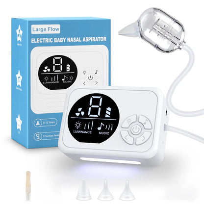 BreatheEase™ Smart Baby Nasal Aspirator – Medical-Grade Suction, Soothing Music & Night Light