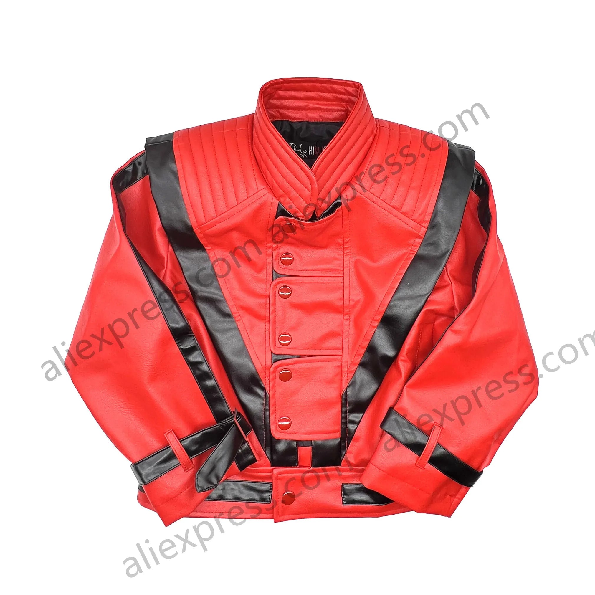 Kids Michael Jackson Red Leather Jacket