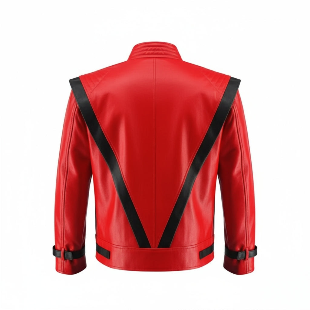 Michael Jackson Thriller Red Leather Jacket