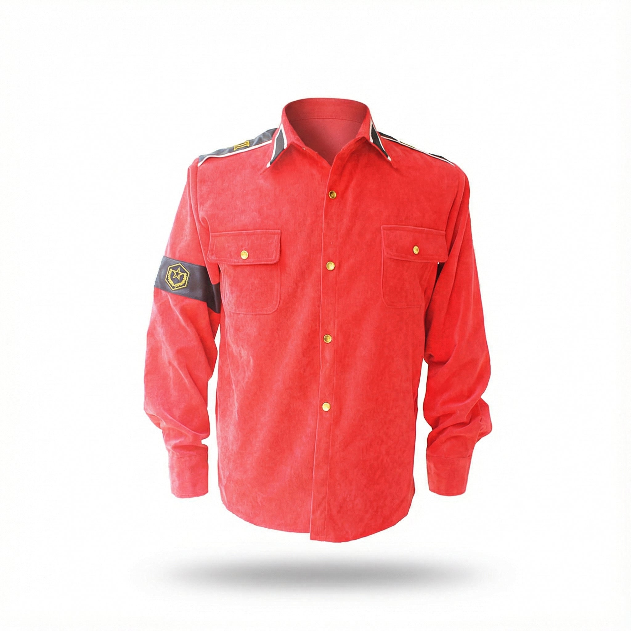 Michael Jackson History Tour Red/ Black Corduroy Shirt